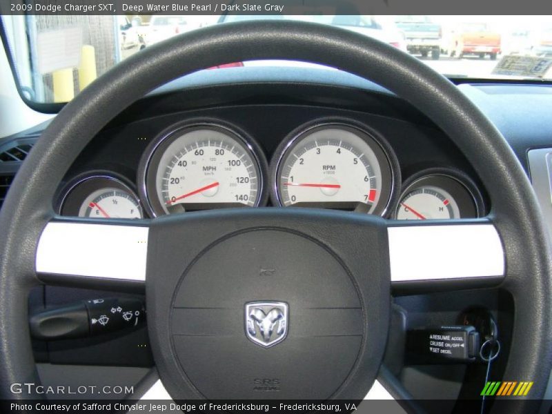 Deep Water Blue Pearl / Dark Slate Gray 2009 Dodge Charger SXT