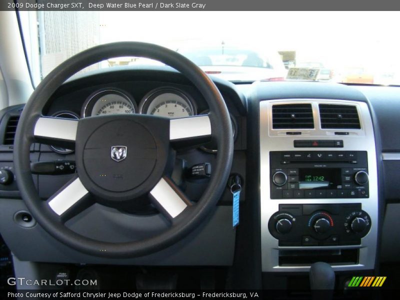 Deep Water Blue Pearl / Dark Slate Gray 2009 Dodge Charger SXT