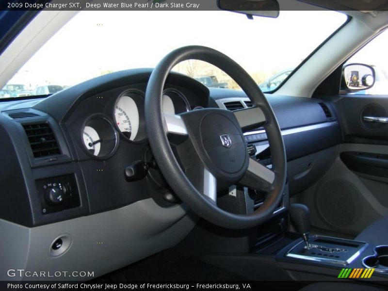 Deep Water Blue Pearl / Dark Slate Gray 2009 Dodge Charger SXT