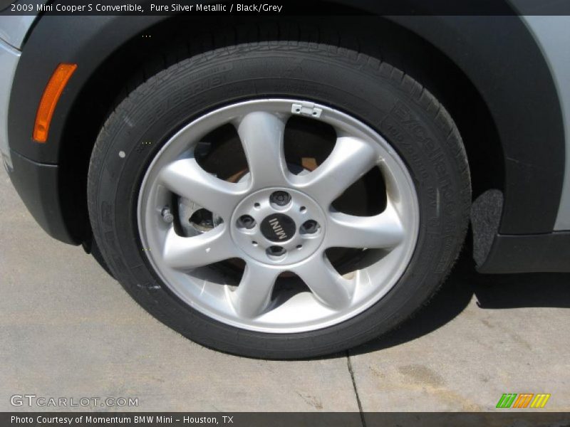 Pure Silver Metallic / Black/Grey 2009 Mini Cooper S Convertible