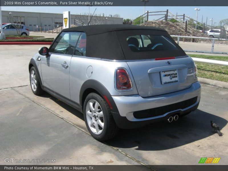 Pure Silver Metallic / Black/Grey 2009 Mini Cooper S Convertible