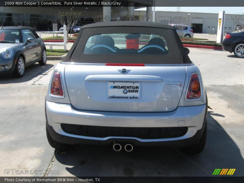 Pure Silver Metallic / Black/Grey 2009 Mini Cooper S Convertible