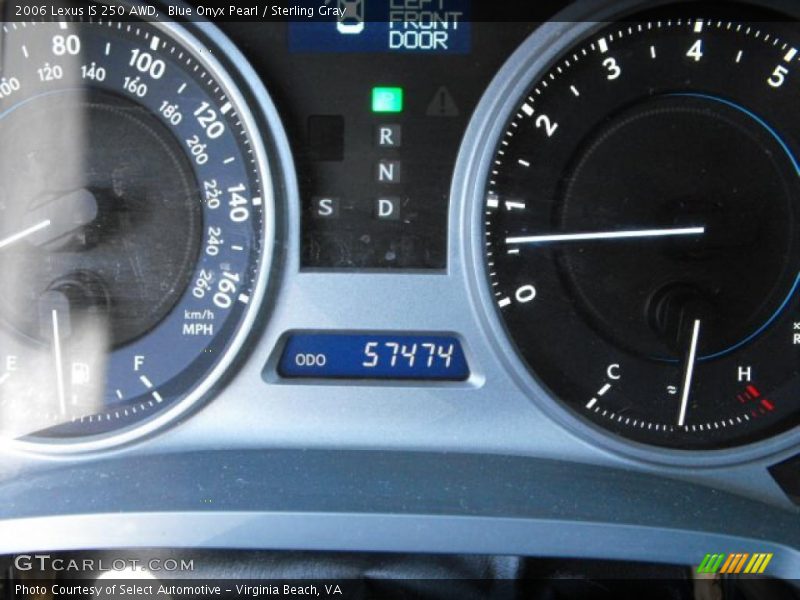 Blue Onyx Pearl / Sterling Gray 2006 Lexus IS 250 AWD