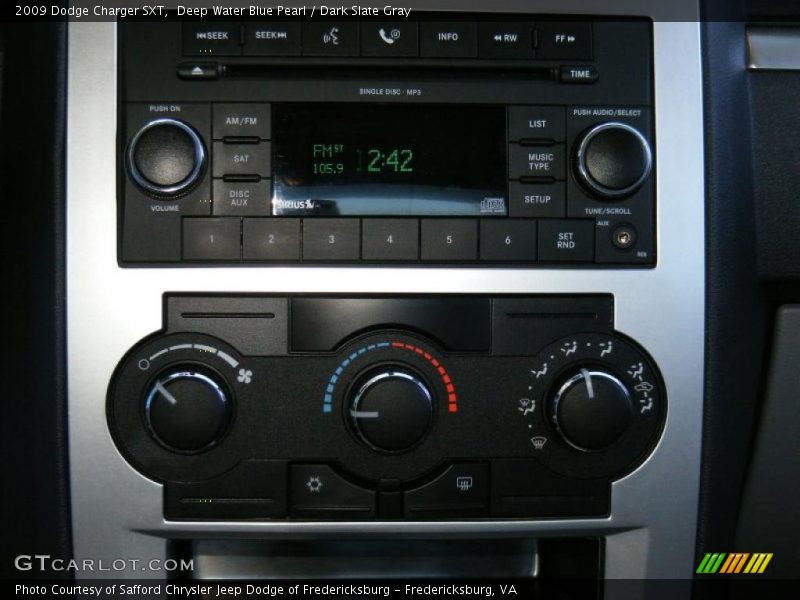 Deep Water Blue Pearl / Dark Slate Gray 2009 Dodge Charger SXT