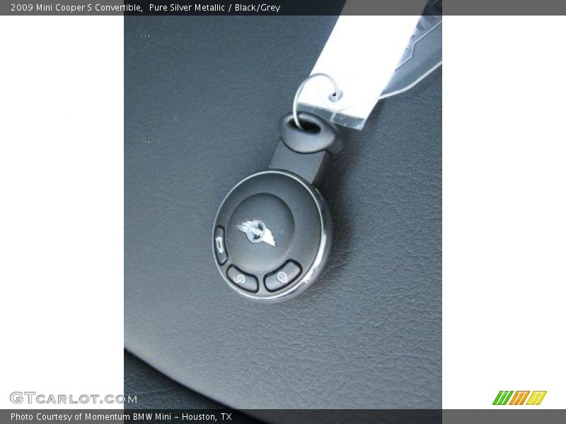 Pure Silver Metallic / Black/Grey 2009 Mini Cooper S Convertible