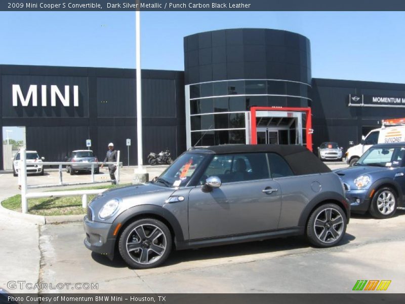 Dark Silver Metallic / Punch Carbon Black Leather 2009 Mini Cooper S Convertible