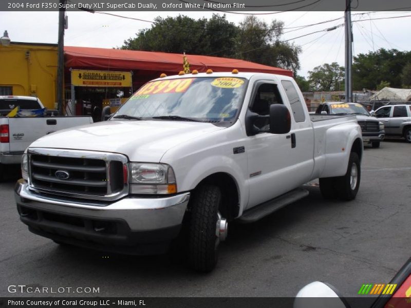 Oxford White / Medium Flint 2004 Ford F350 Super Duty XLT SuperCab Dually