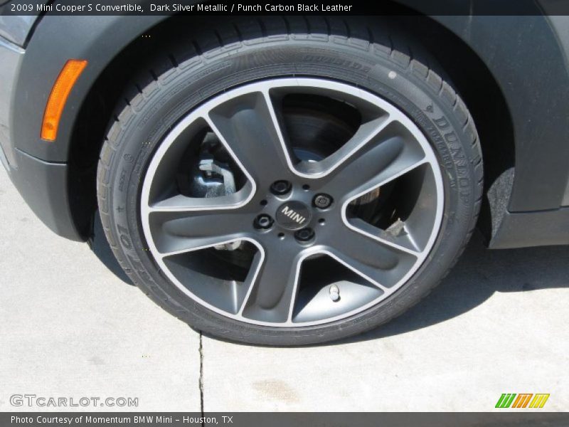 Dark Silver Metallic / Punch Carbon Black Leather 2009 Mini Cooper S Convertible