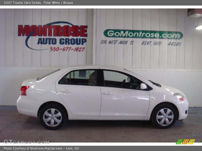 Polar White / Bisque 2007 Toyota Yaris Sedan