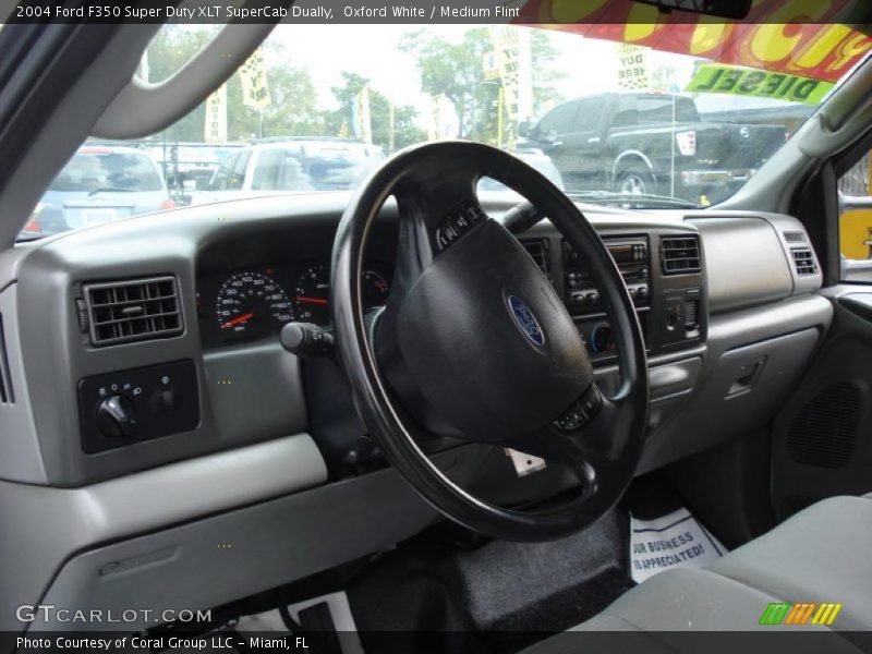 Oxford White / Medium Flint 2004 Ford F350 Super Duty XLT SuperCab Dually