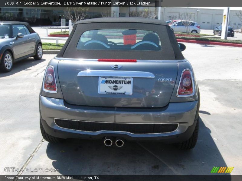 Dark Silver Metallic / Punch Carbon Black Leather 2009 Mini Cooper S Convertible