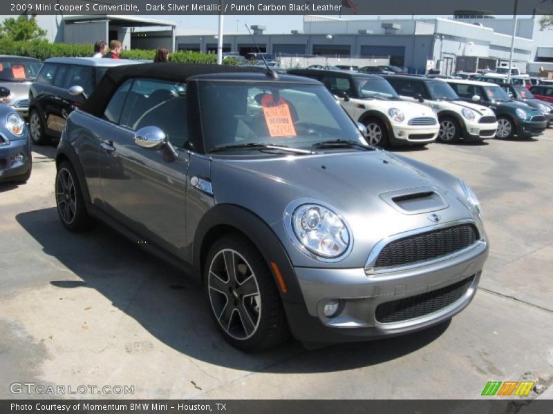 Dark Silver Metallic / Punch Carbon Black Leather 2009 Mini Cooper S Convertible
