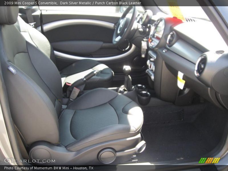 Dark Silver Metallic / Punch Carbon Black Leather 2009 Mini Cooper S Convertible