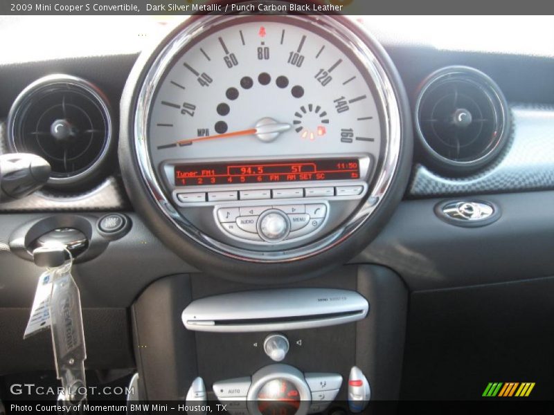 Dark Silver Metallic / Punch Carbon Black Leather 2009 Mini Cooper S Convertible