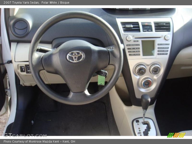 Polar White / Bisque 2007 Toyota Yaris Sedan