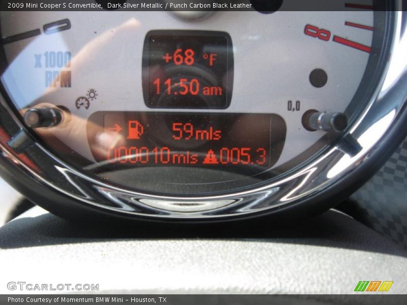 Dark Silver Metallic / Punch Carbon Black Leather 2009 Mini Cooper S Convertible