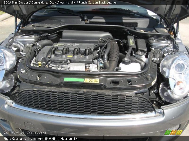 Dark Silver Metallic / Punch Carbon Black Leather 2009 Mini Cooper S Convertible