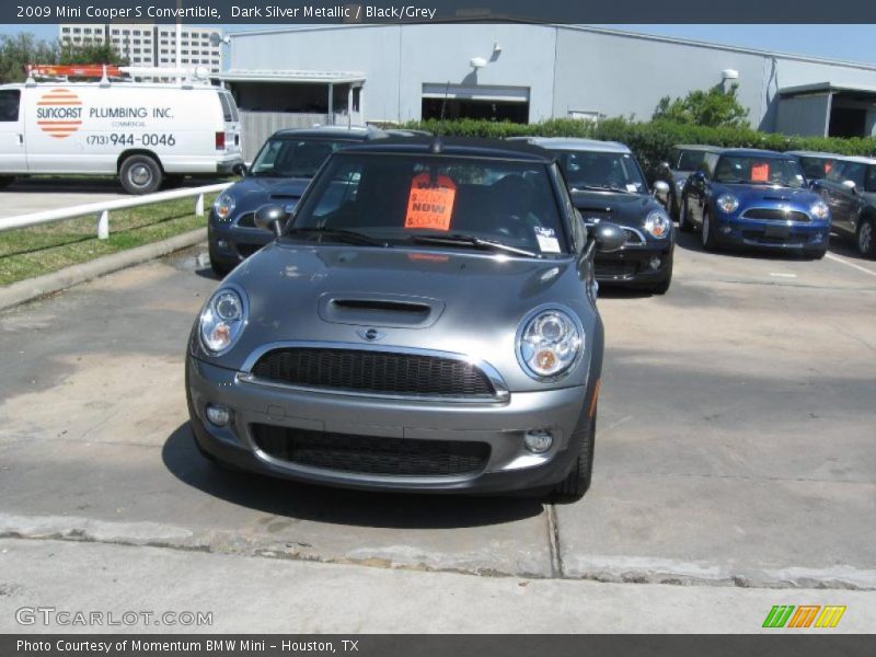 Dark Silver Metallic / Black/Grey 2009 Mini Cooper S Convertible