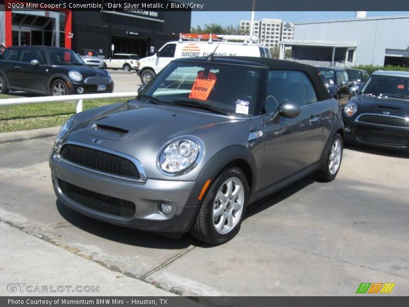Dark Silver Metallic / Black/Grey 2009 Mini Cooper S Convertible