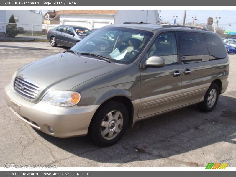 Sage Green / Beige 2003 Kia Sedona EX