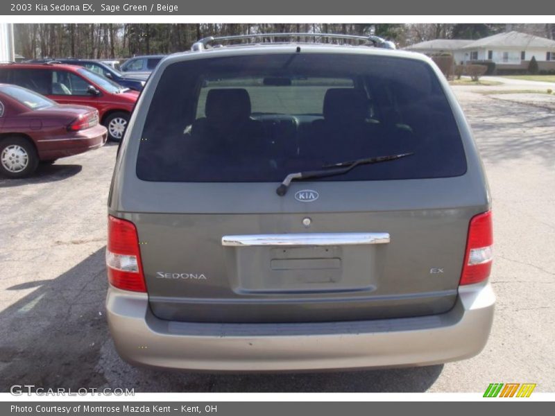 Sage Green / Beige 2003 Kia Sedona EX