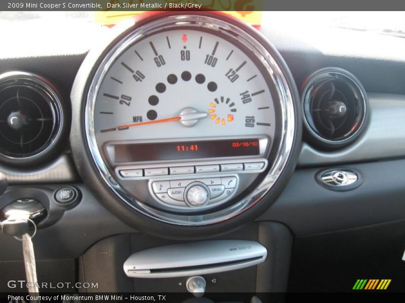 Dark Silver Metallic / Black/Grey 2009 Mini Cooper S Convertible