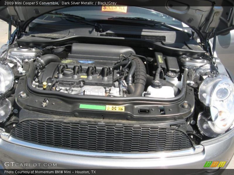 Dark Silver Metallic / Black/Grey 2009 Mini Cooper S Convertible