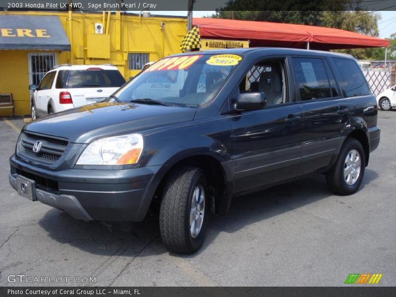 Sage Brush Pearl / Gray 2003 Honda Pilot LX 4WD