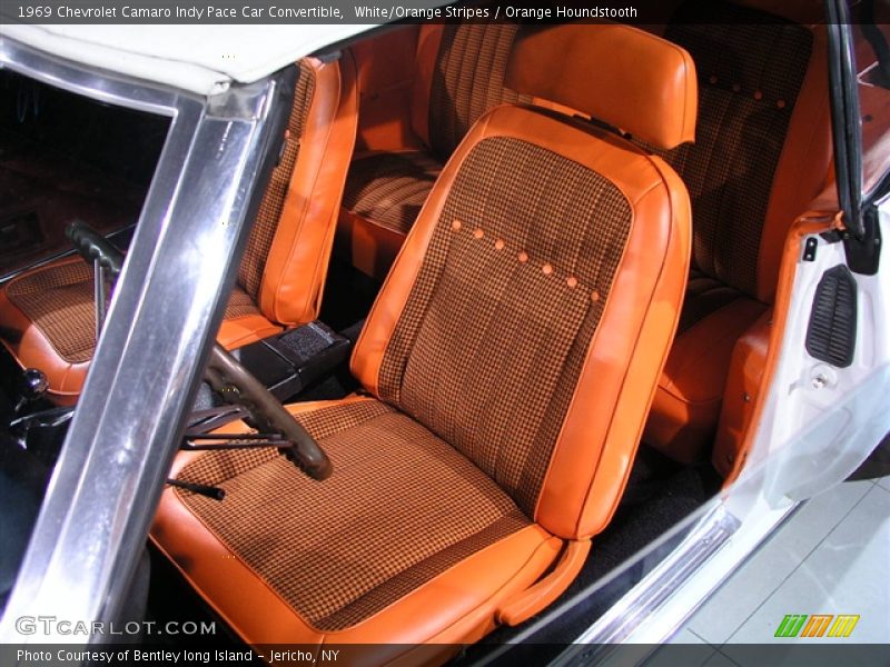 White/Orange Stripes / Orange Houndstooth 1969 Chevrolet Camaro Indy Pace Car Convertible