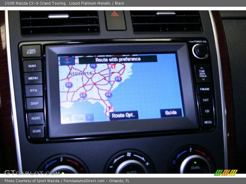 Liquid Platinum Metallic / Black 2008 Mazda CX-9 Grand Touring