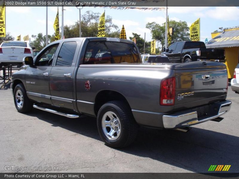 Graphite Metallic / Dark Slate Gray 2002 Dodge Ram 1500 SLT Quad Cab