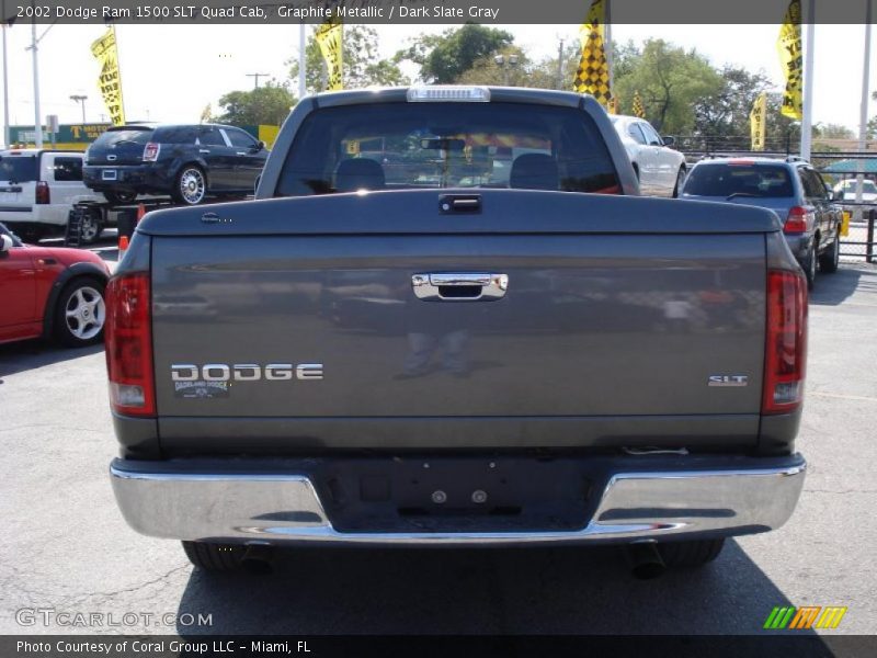 Graphite Metallic / Dark Slate Gray 2002 Dodge Ram 1500 SLT Quad Cab