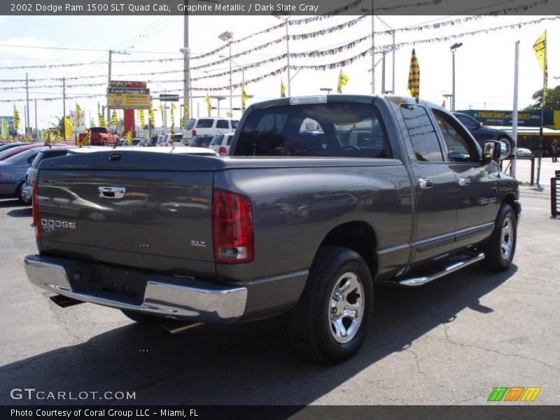 Graphite Metallic / Dark Slate Gray 2002 Dodge Ram 1500 SLT Quad Cab