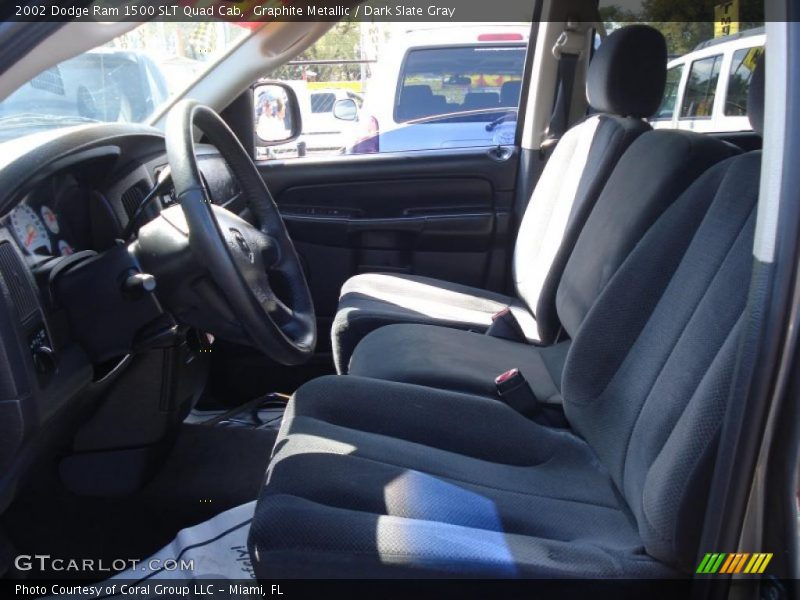 Graphite Metallic / Dark Slate Gray 2002 Dodge Ram 1500 SLT Quad Cab
