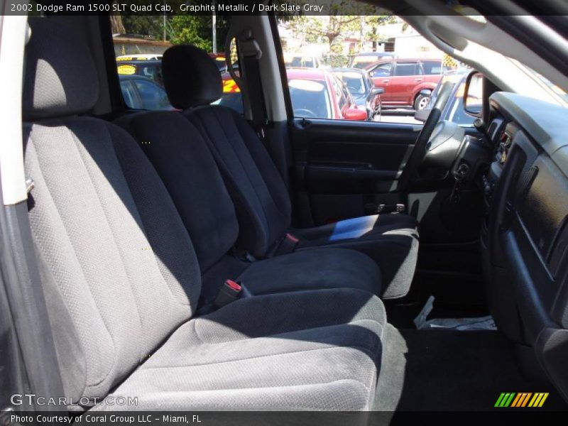 Graphite Metallic / Dark Slate Gray 2002 Dodge Ram 1500 SLT Quad Cab