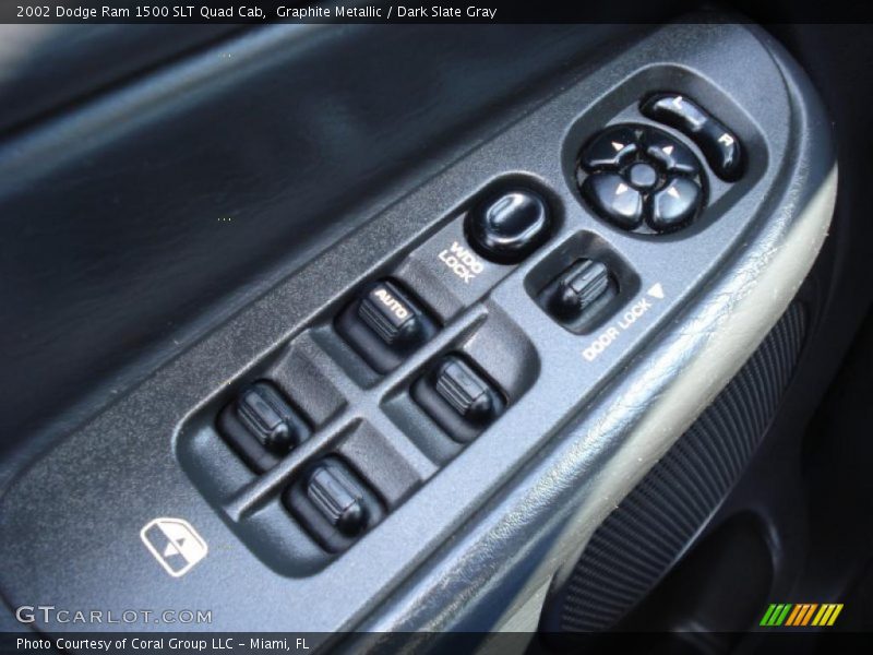 Graphite Metallic / Dark Slate Gray 2002 Dodge Ram 1500 SLT Quad Cab