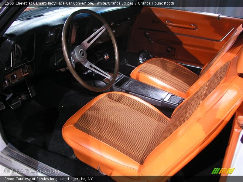 White/Orange Stripes / Orange Houndstooth 1969 Chevrolet Camaro Indy Pace Car Convertible