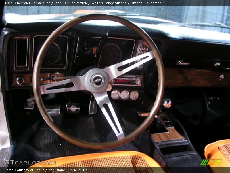 White/Orange Stripes / Orange Houndstooth 1969 Chevrolet Camaro Indy Pace Car Convertible