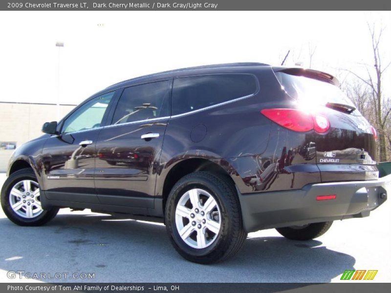 Dark Cherry Metallic / Dark Gray/Light Gray 2009 Chevrolet Traverse LT