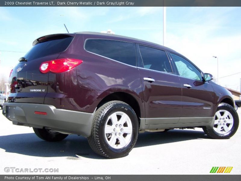 Dark Cherry Metallic / Dark Gray/Light Gray 2009 Chevrolet Traverse LT
