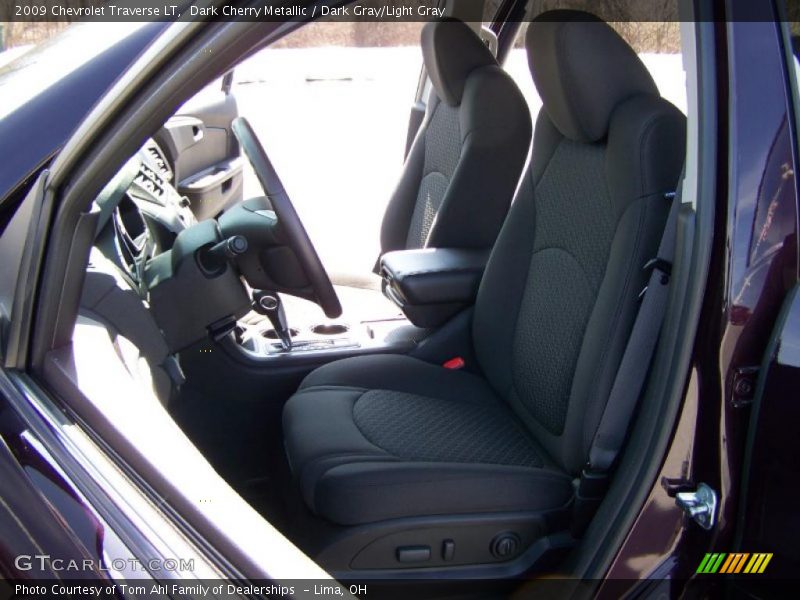Dark Cherry Metallic / Dark Gray/Light Gray 2009 Chevrolet Traverse LT