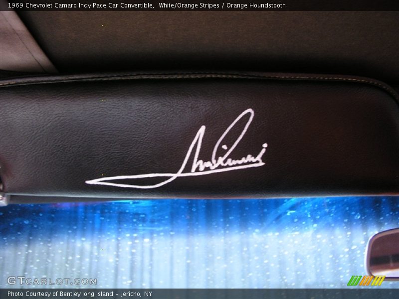 White/Orange Stripes / Orange Houndstooth 1969 Chevrolet Camaro Indy Pace Car Convertible