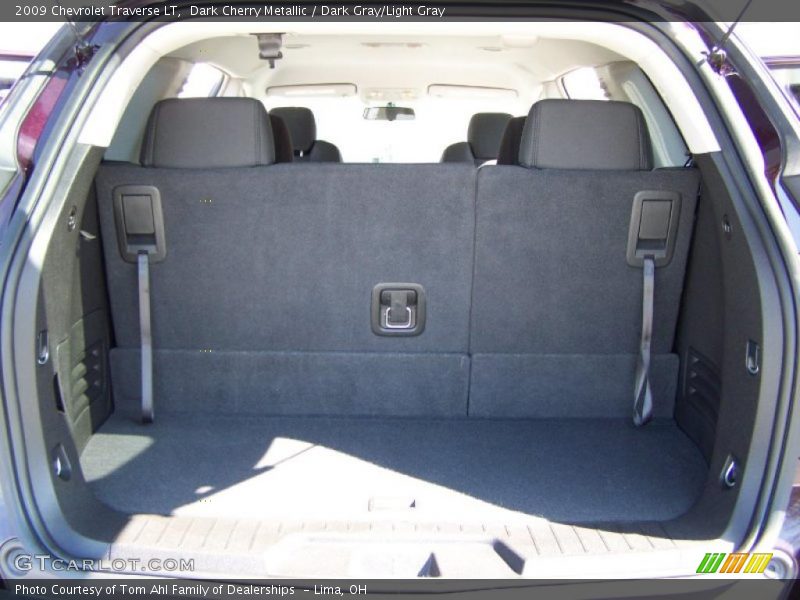 Dark Cherry Metallic / Dark Gray/Light Gray 2009 Chevrolet Traverse LT