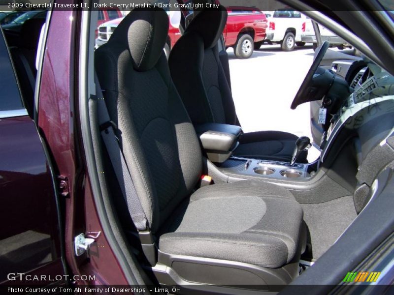 Dark Cherry Metallic / Dark Gray/Light Gray 2009 Chevrolet Traverse LT