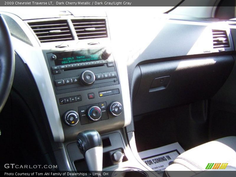 Dark Cherry Metallic / Dark Gray/Light Gray 2009 Chevrolet Traverse LT