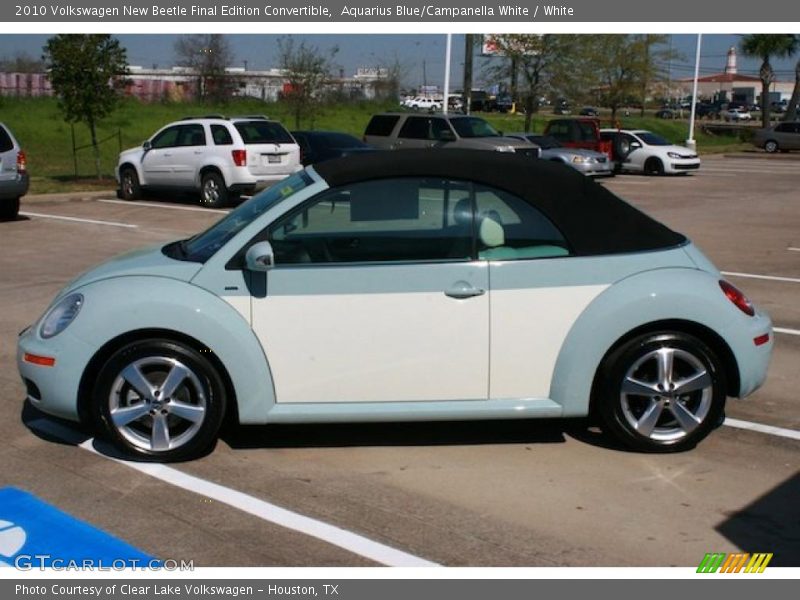 Aquarius Blue/Campanella White / White 2010 Volkswagen New Beetle Final Edition Convertible