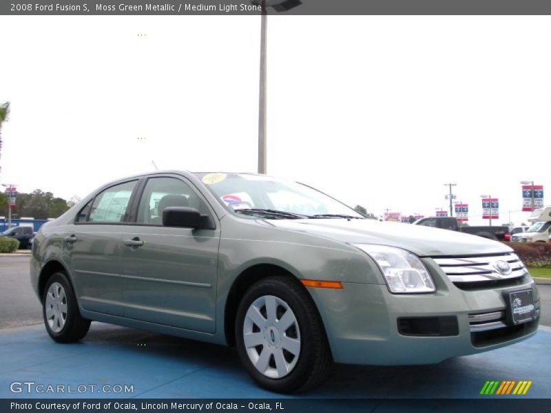 Moss Green Metallic / Medium Light Stone 2008 Ford Fusion S