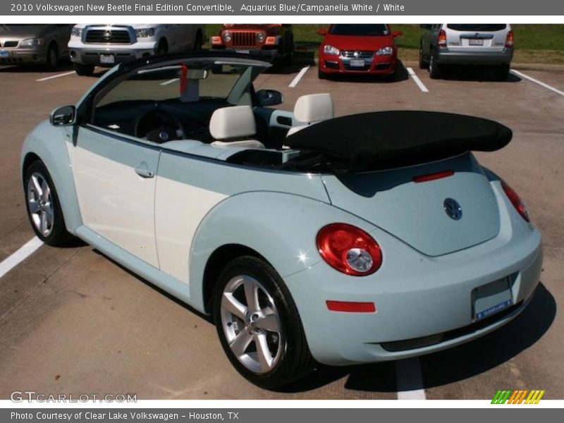 Aquarius Blue/Campanella White / White 2010 Volkswagen New Beetle Final Edition Convertible