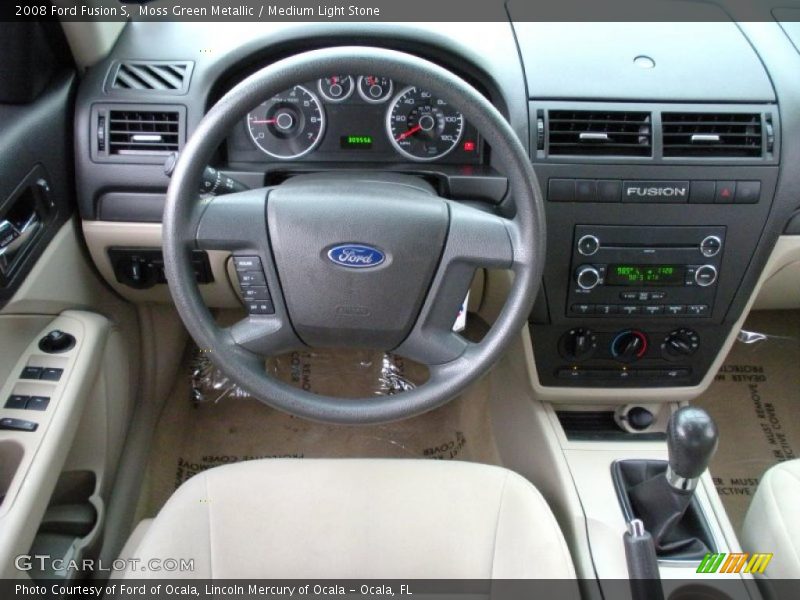 Moss Green Metallic / Medium Light Stone 2008 Ford Fusion S