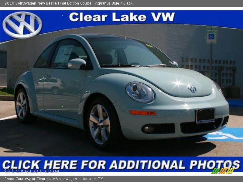 Aquarius Blue / Black 2010 Volkswagen New Beetle Final Edition Coupe
